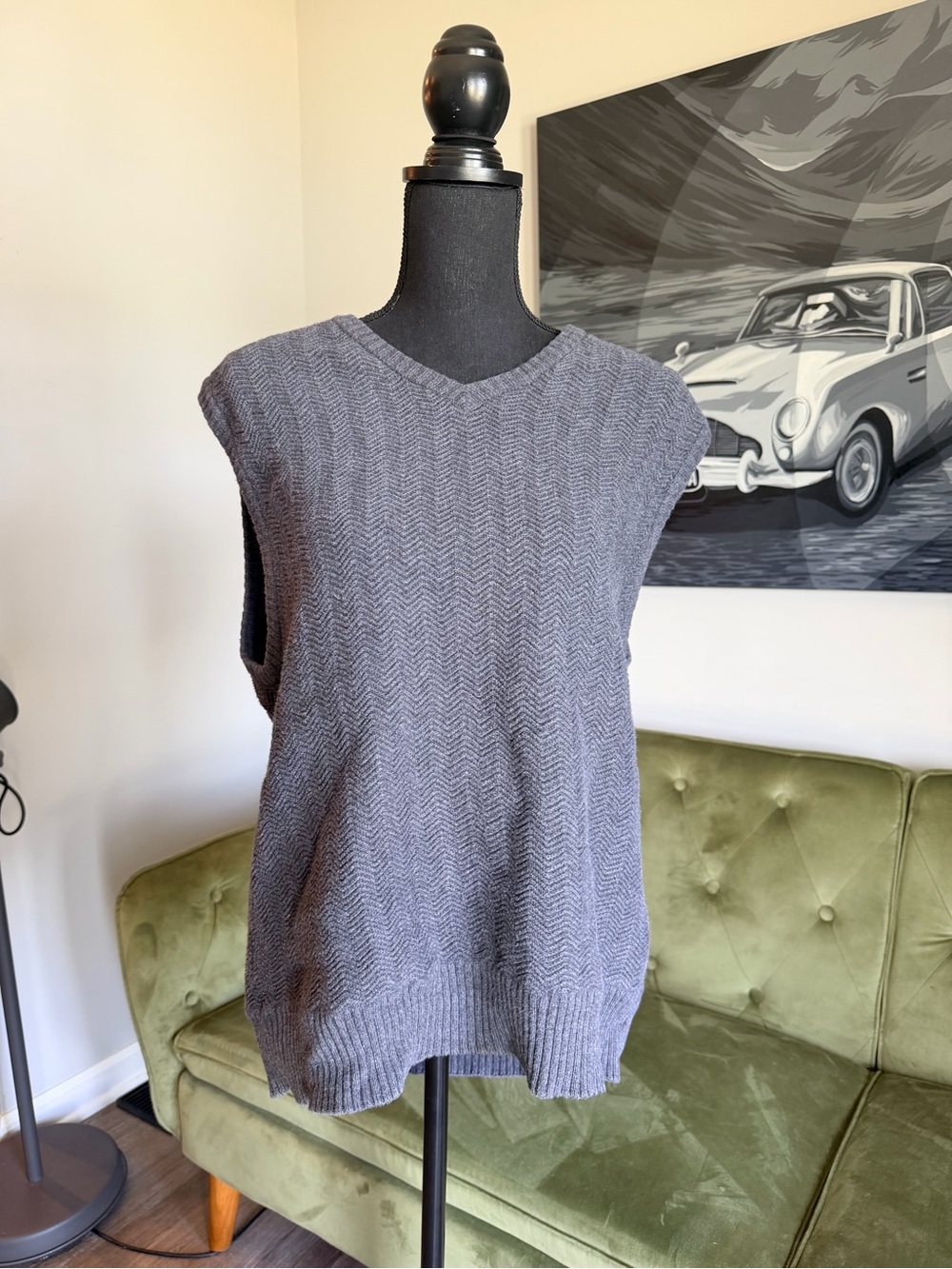 Eddie Bauer Heather Gray Knit Vest